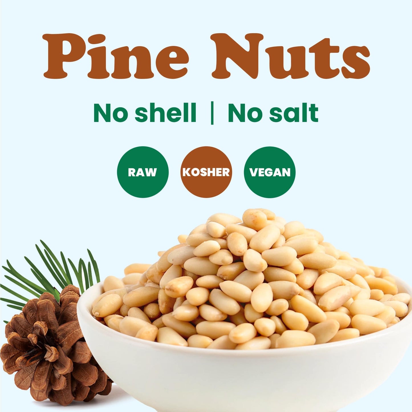 Food To Live - Pine Nuts, 5 Pounds - Whole Raw Pignolias, Unsalted, Kosher. Rich In Vitamin E, Protein. Great For Pesto, Salads,