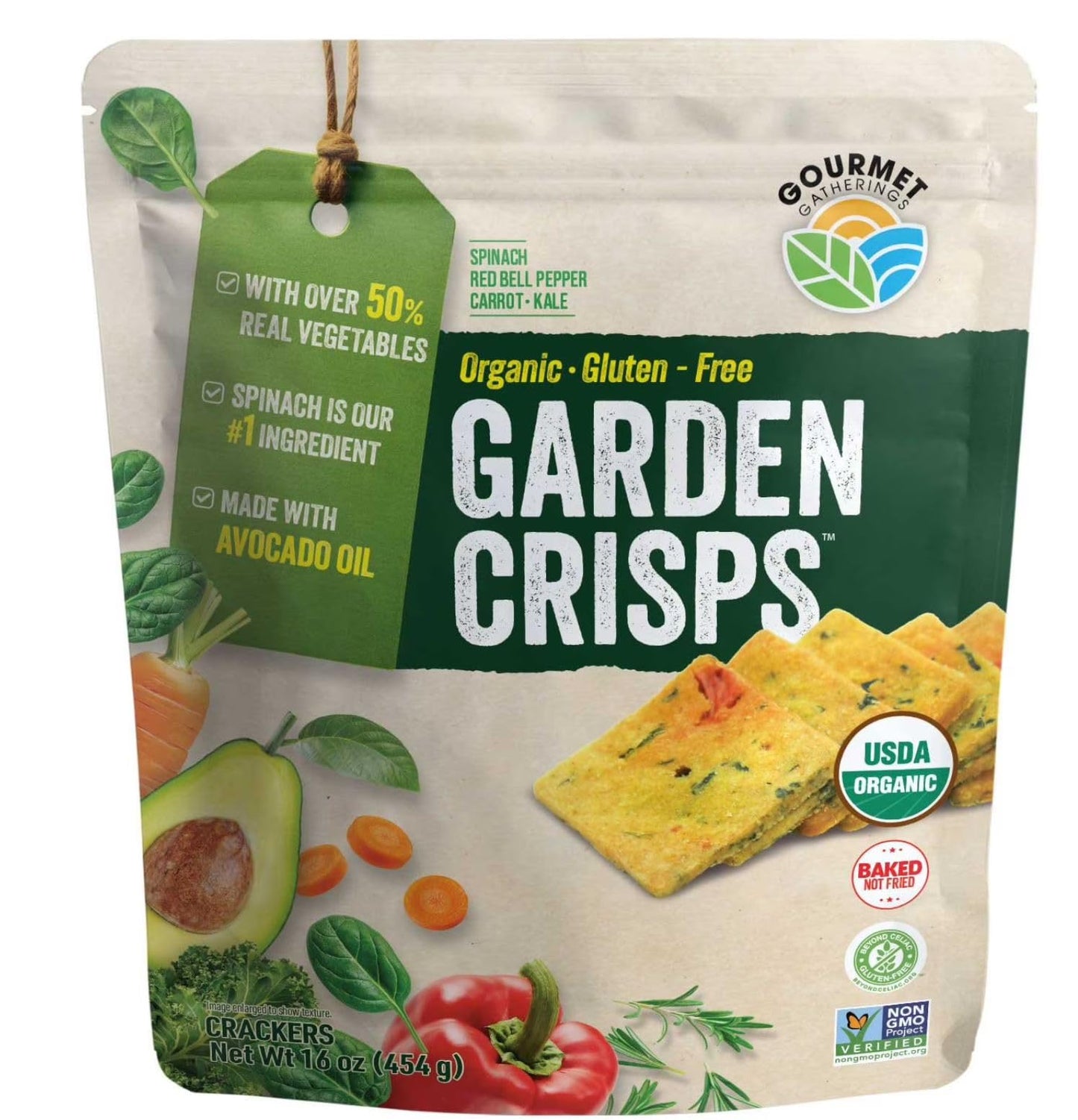 Organic Garden Crisp with Avocado Oil Snack, 16oz.