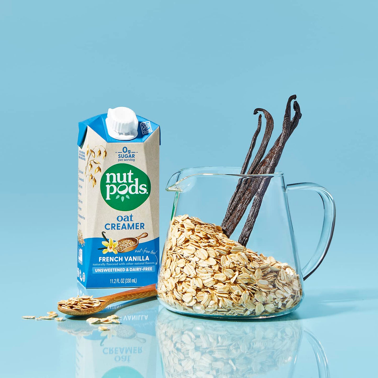 Nutpods Oat French Vanilla Creamer - Unsweetened Oat Milk Creamer - Nut-Free Non Dairy Creamer - Keto, Gluten Free, Non-Gmo, Vegan, Sugar Free, Kosher (12-Pack)