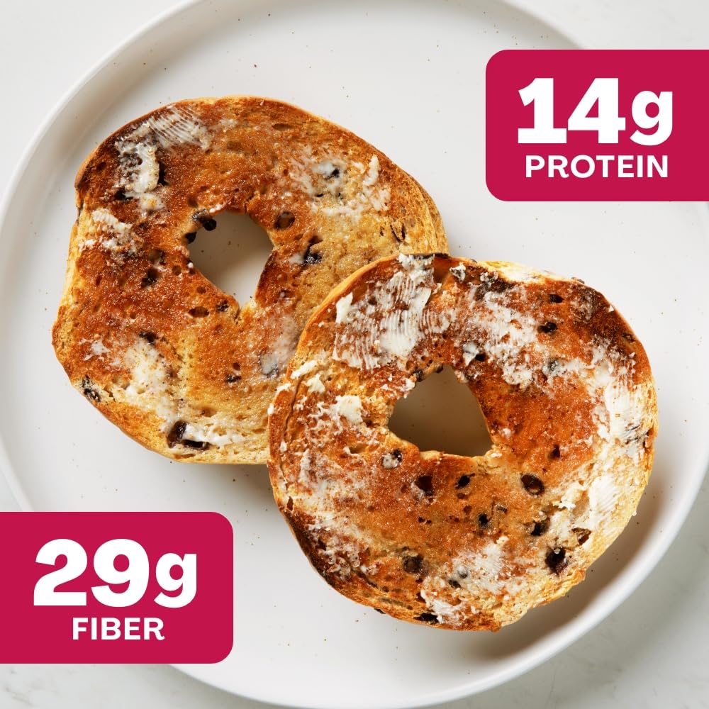 SOLA Keto Bagels, Blu-berry - Low Carb (6g), High Protein (18g), No Added Sugar, 12 oz (Pack of 3)