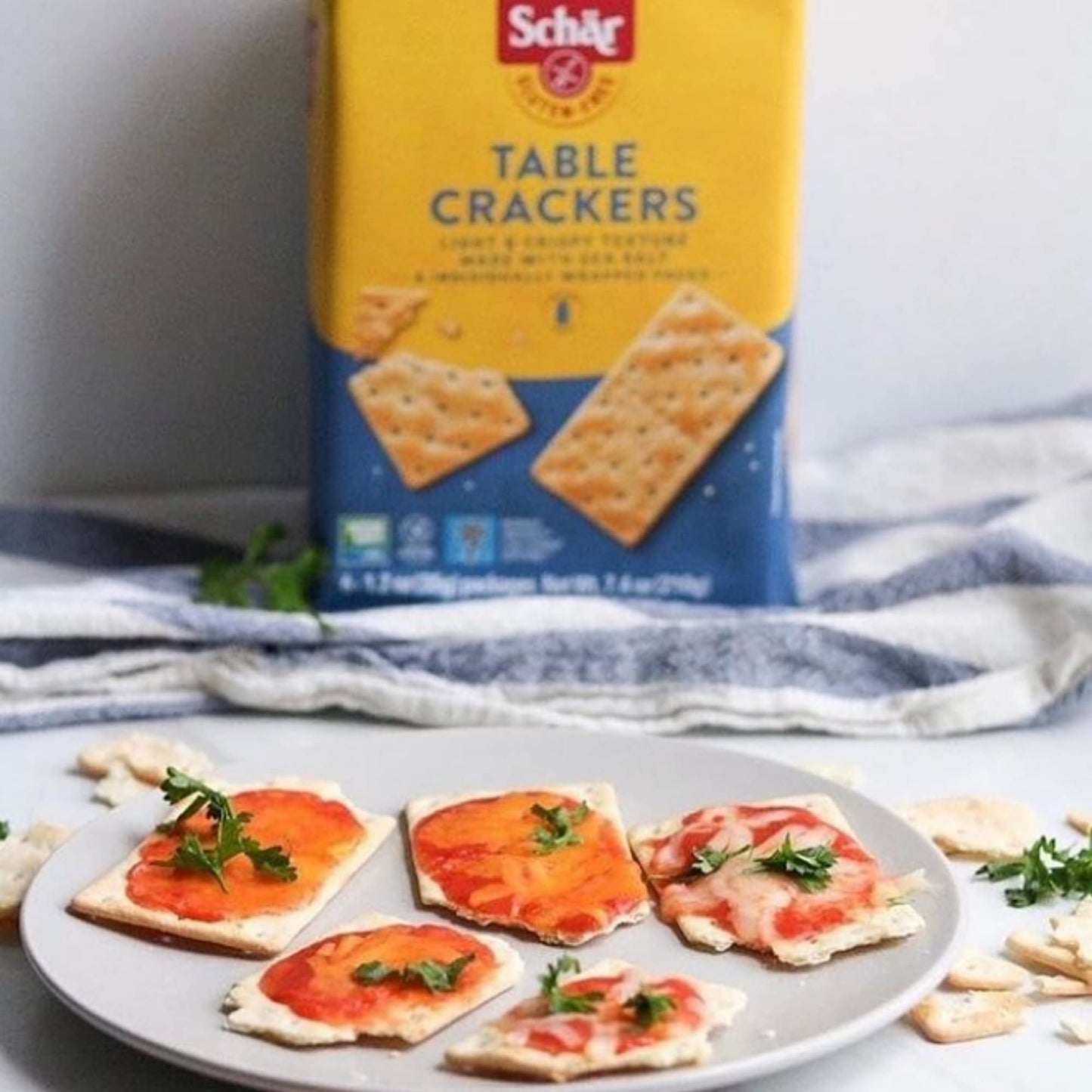 Schar - Table Crackers - Certified Gluten Free - No Gmo'S, Lactose, Or Wheat - (7.4 Oz) 1 Pack