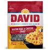 DAVID Seeds Bacon Mac and Cheese Flavored Jumbo Sunflower Seeds, Keto Friendly, 5.25 OZ Bags, 12 Pack