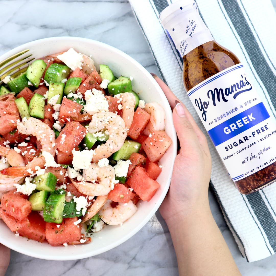 Yo Mama'S Foods Keto Greek Dressing And Dip - Pack Of (1) - Low Carb, No Sugar, Low Sodium, And Gluten-Free