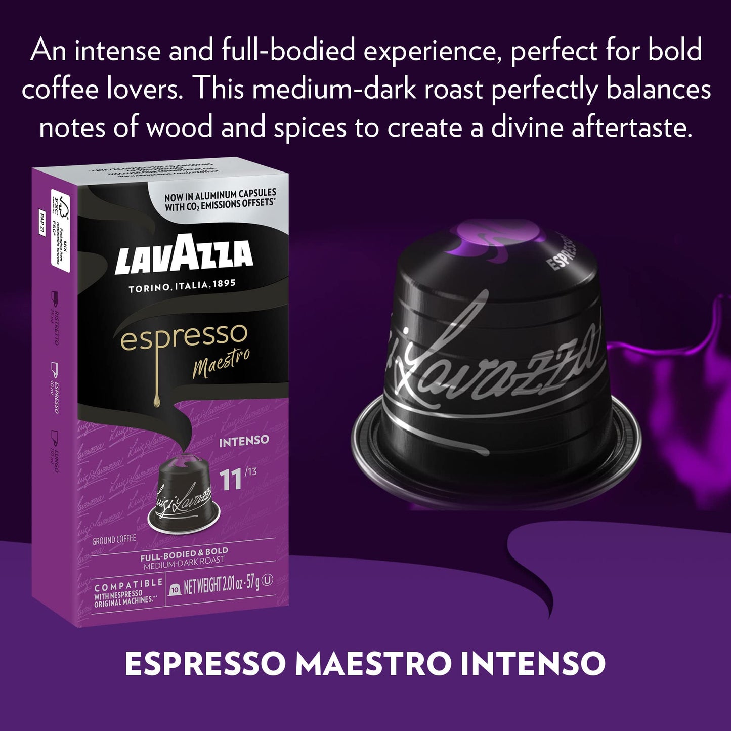 Lavazza Espresso Variety Pack, Aluminum compact pieces for Nespresso Original, Light, Medium, Dark Roasts, 60 Count (Pack of 6)