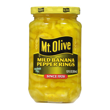 Mt. Olive Mild Banana Pepper Rings - 12 Oz Jar (Pack of 3)