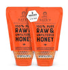 Nature Nate's 100% Guarantee Pure Raw & Unfiltered Honey, No-Drip Sustainable Squeeze Pouch, 14 Oz (Pack of 2)