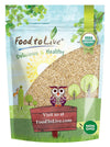 Food To Live Organic Unhulled Sesame Seeds, 6 Pounds — Non-Gmo, Whole Natural Raw White Sesame Seeds, Kosher, Vegan, Bulk, Rich In Dietary Fiber, Protein, & Iron. Crunchy Texture. Great For Baking.