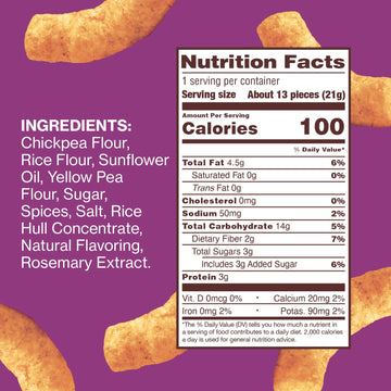 Hippeas Chickpea Puffs, Churro, 0.75 Ounce (Pack of 18), 3g Protein, 2g Fiber, Vegan, Gluten-Free, Crunchy, Plant Protein Snacks