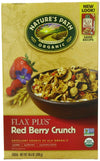 Natures Path Organic Cold Flax Plus Red Berry Crunch Cereal, 10.5 Ounce - 12 per case.12