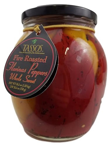 Tassos Fire Roasted Red And Yellow Peppers 36.5Oz