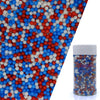 Edible Red & Blue & White Pearl Sugar Sprinkles Candy 4mm Mini Pearls Cake Decorations Cupcake Toppers Cookie Decorating Perfect