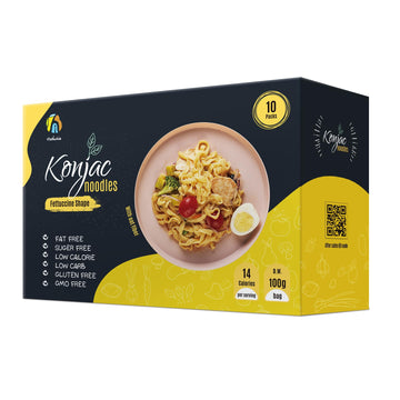 Hethstia Shirataki Noodle Fettuccine Low Calorie, Low-Carb Konjac Pasta Sugar Free, Healthy, Pre-Cooked and Ready to Eat, Keto,