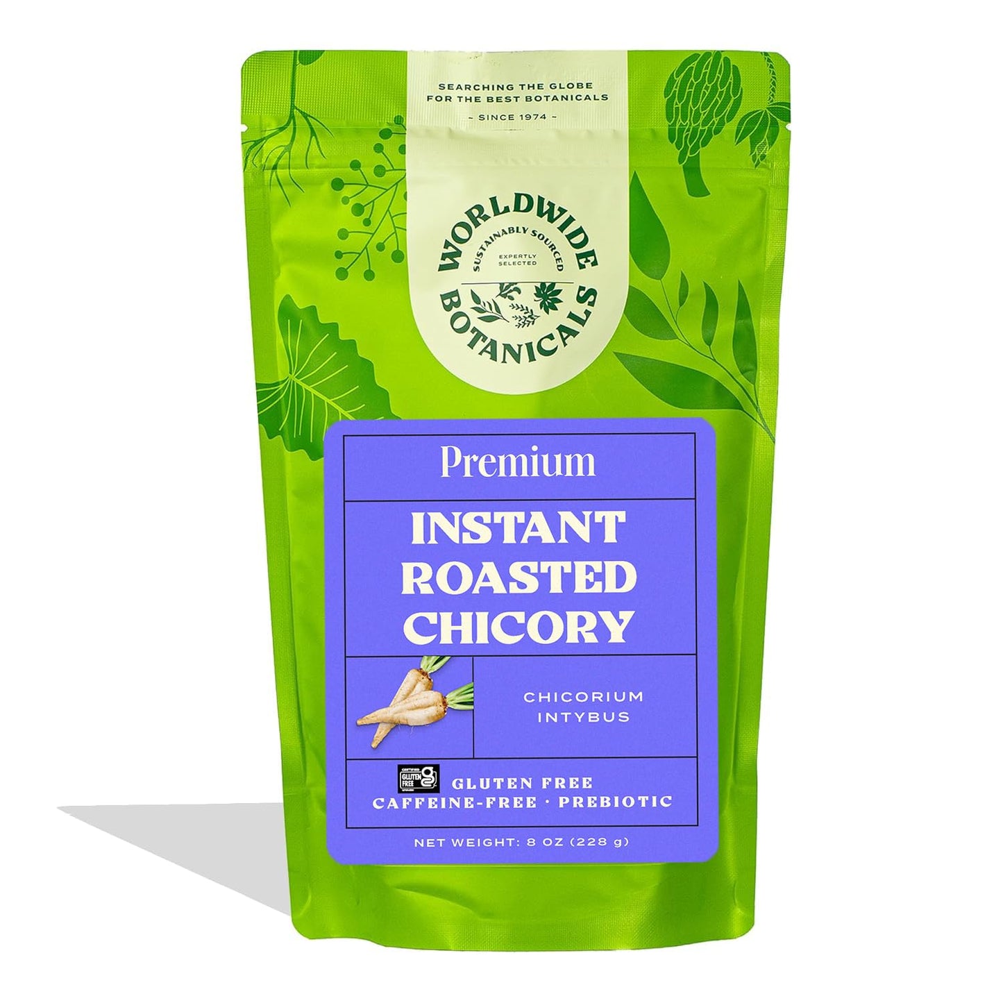 Worldwide Botanicals Instant Chicory Root 114 Servings - Energy Blend-Free Coffee Alternative - Blend Instant Chicory With Coffee Prebiotic Acid-Free Kosher Gluten-Free - 8 Ounces