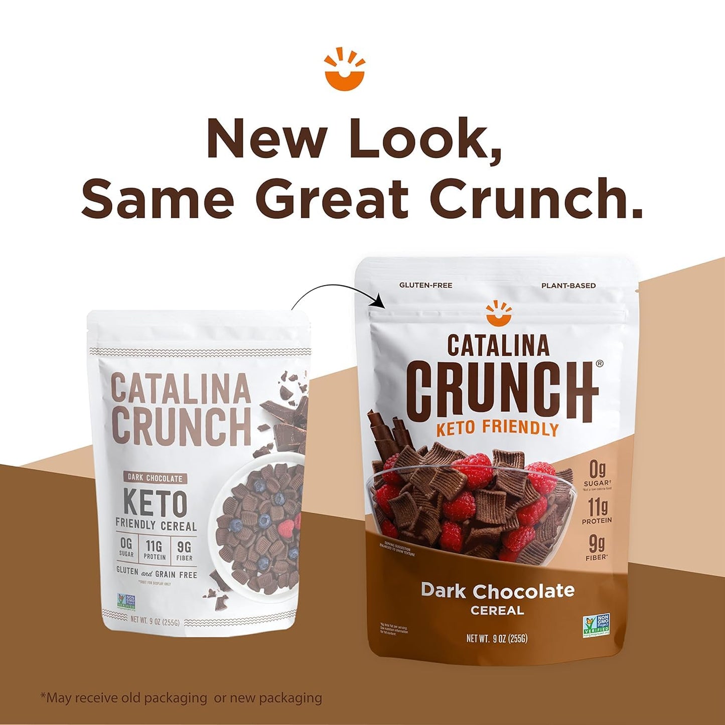 Catalena Craunch Dark Chocolate Keto Cereal (9Oz Bags) | Low Carb, Sugar Free, Gluten Free | Keto Snacks, Vegan, Plant Based | B