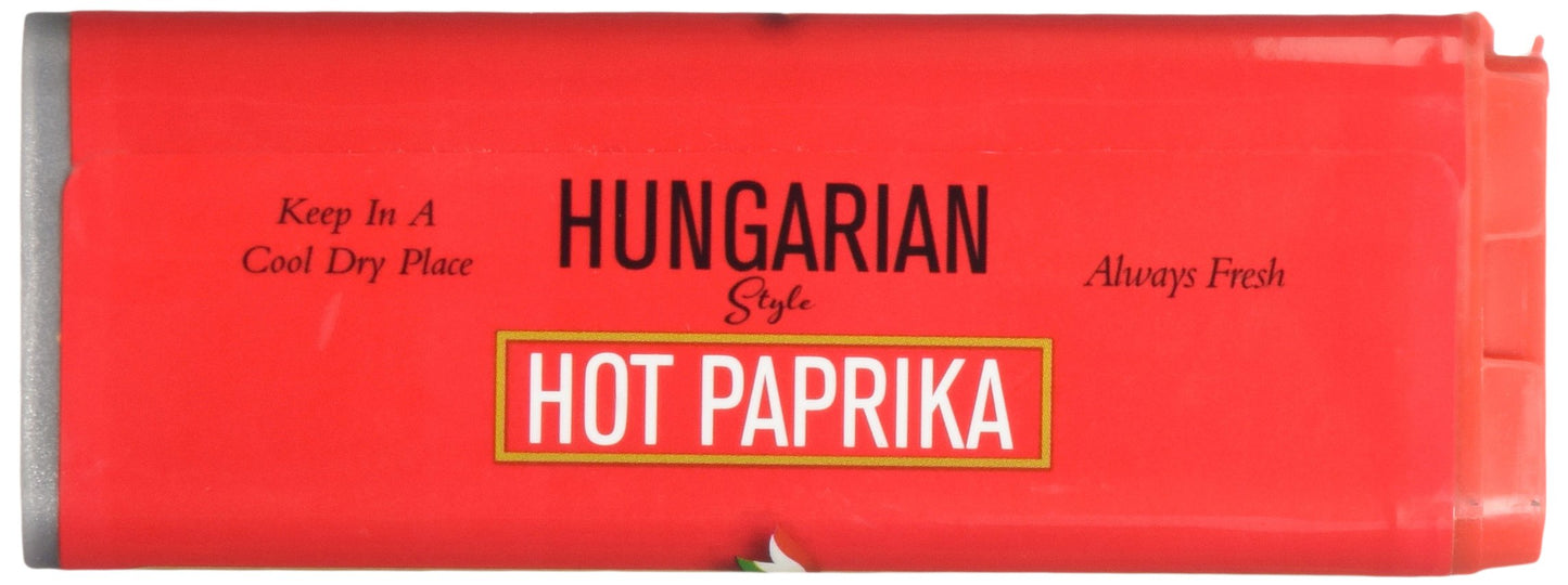 Pride of Szeged Hot Paprika Powder Spicy Hungarian Style Seasoning Bright Red 4 oz. Tin 1-Count