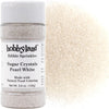 Hobbyland Natural Colored Decorating Sugar Crystals (Pearl White) Made With Natural Food Coloring, Handcrafted Color, Large Size