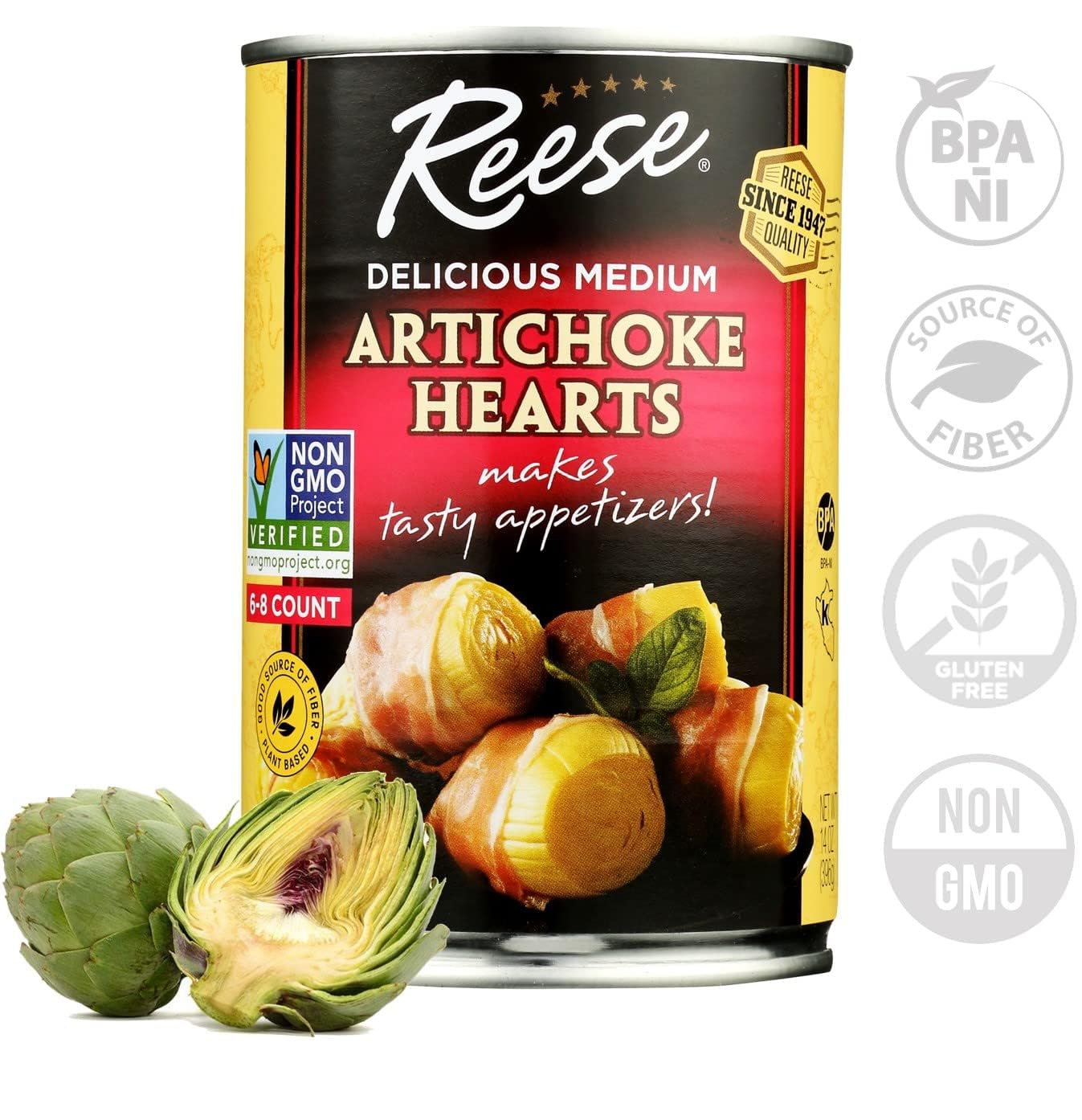 Reese Artichoke Hearts - Delicious Medium - Case Of 12 - 14 Oz.