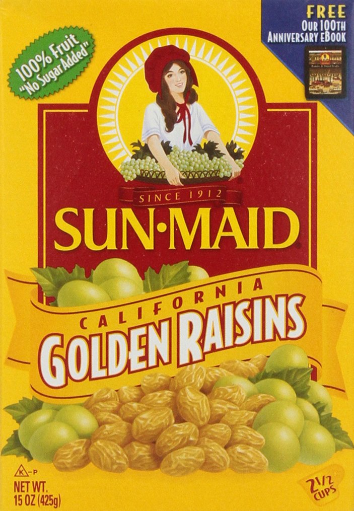 Sun-Maid California Golden Raisins Snack | 15 Ounce | Whole Natural Dried Fruit | No Sugar Added | Naturally Gluten Free | Non-G