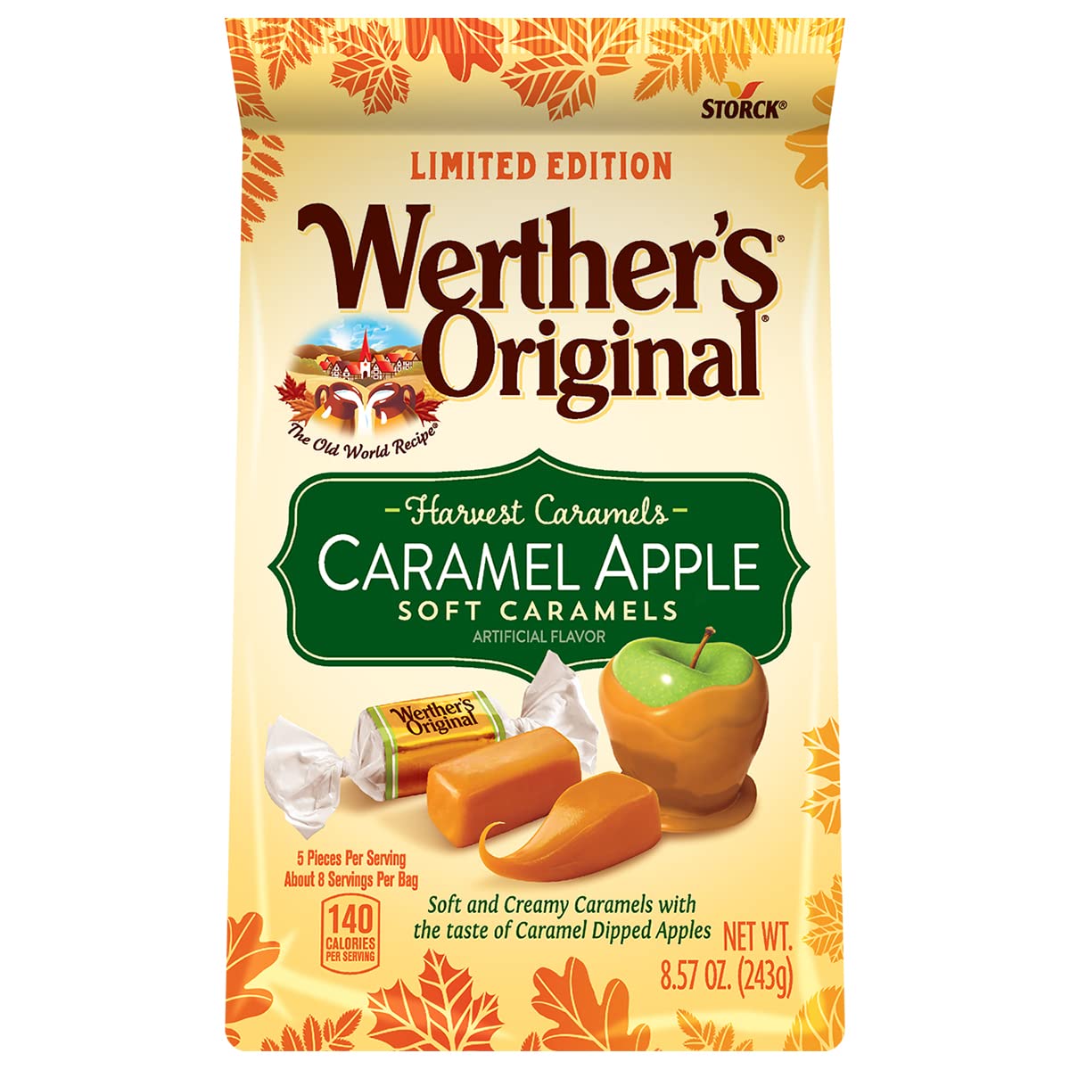 Werther'S Original Soft Harvest Apple Caramel Candy, 8.57 Oz Bag