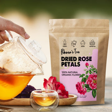 Khwan'S Tea Premium Dried Rose Petals - Plant-Based & Edible Flowers For Baking Decoration, Desserts, Syrup, Diy Crafts, Candle,