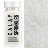 White Sanding Sugar Sprinkles, 4.6 oz Edible Sparkling Sugar Crystals for Baking Topping, Cupcakes, Cookies, Ice Cream & Cake De