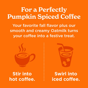 Califia Farms - Pumpkin Spice Oat Barista Blend Oat Milk, 32 Oz (Pack of 6), Shelf Stable, Dairy Free, Plant Based, Vegan, Glute