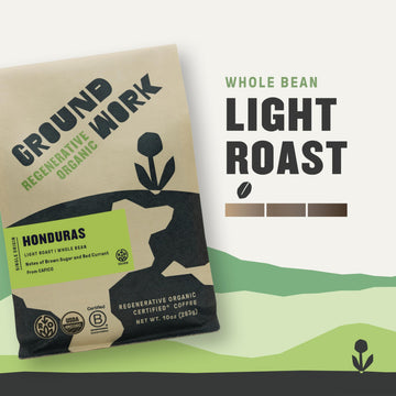 Groundwork Coffee Co Organic Regenerative Honduras Whole Bean Coffee, 10 Oz