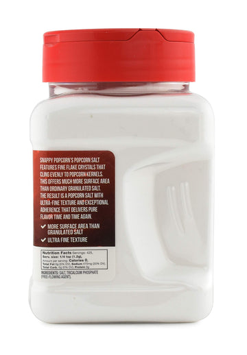 Snappy White Popcorn Salt, 18 oz
