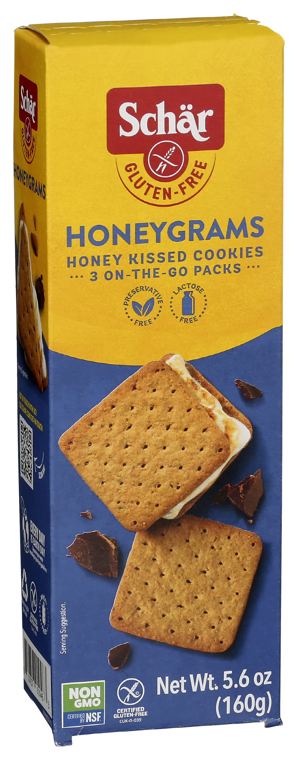 Schar - Honeygrams - Certified Gluten Free - No Gmo'S, Lactose, Wheat Or Preservatives - (5.6 Oz) 12 Pack