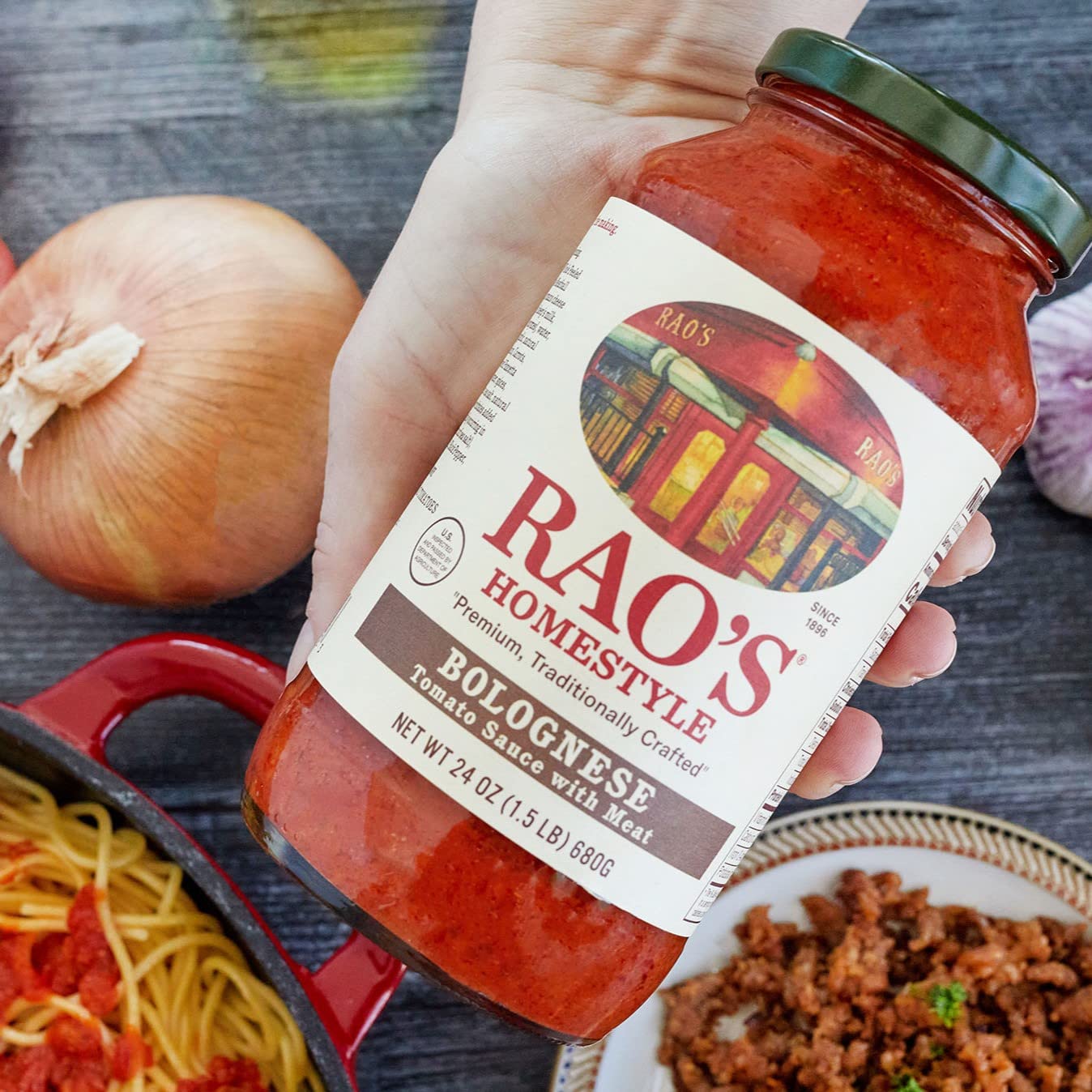 Rao'S Homemade Bolognese Sauce 24 Oz, Tomato Sauce, All Purpose, Keto Friendly Pasta Sauce, Premium Quality Tomatoes From Italy,