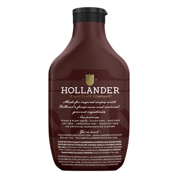 Hollander Dutched Chocolate Caf Sauce | Vegan Friendly, GMO-Free, Gluten/Soy Free, Corn Syrup Free |15 fl. Oz. Squeeze Bottle