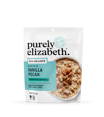purely elizabeth Oat Pouch Collagen Vanilla Pecan, 8 Ounce