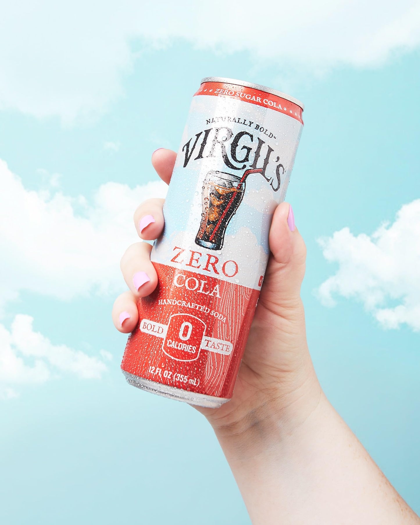 Virgils Zero Sugar Cola - Caffeine Free Soft Drink - 12oz Slim Cans, 24 Pack