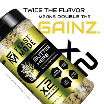 Butter Herb Seasoning | Feast Mode Flavors 10Oz Master Edition | Low Sodium | Low Calorie | Zero Artificial Fillers Binders Or D