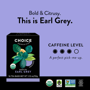 Choice Organics - Organic Black Tea Variety Pack Sampler (3 Pack) - Includes English Breakfast, Earl Grey, And Cocoa Mint Puerh