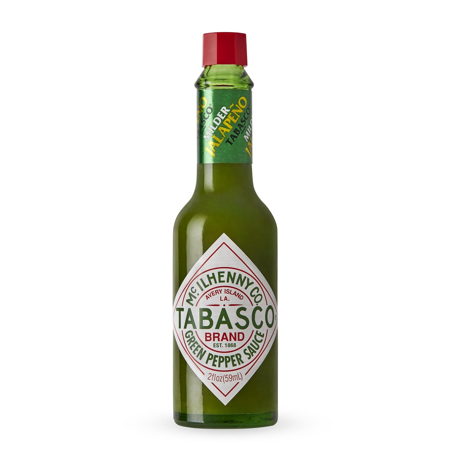 TABASCO Green Jalapeño Pepper Sauce, 2 Fl Oz (Pack of 1), Model 0001121000971