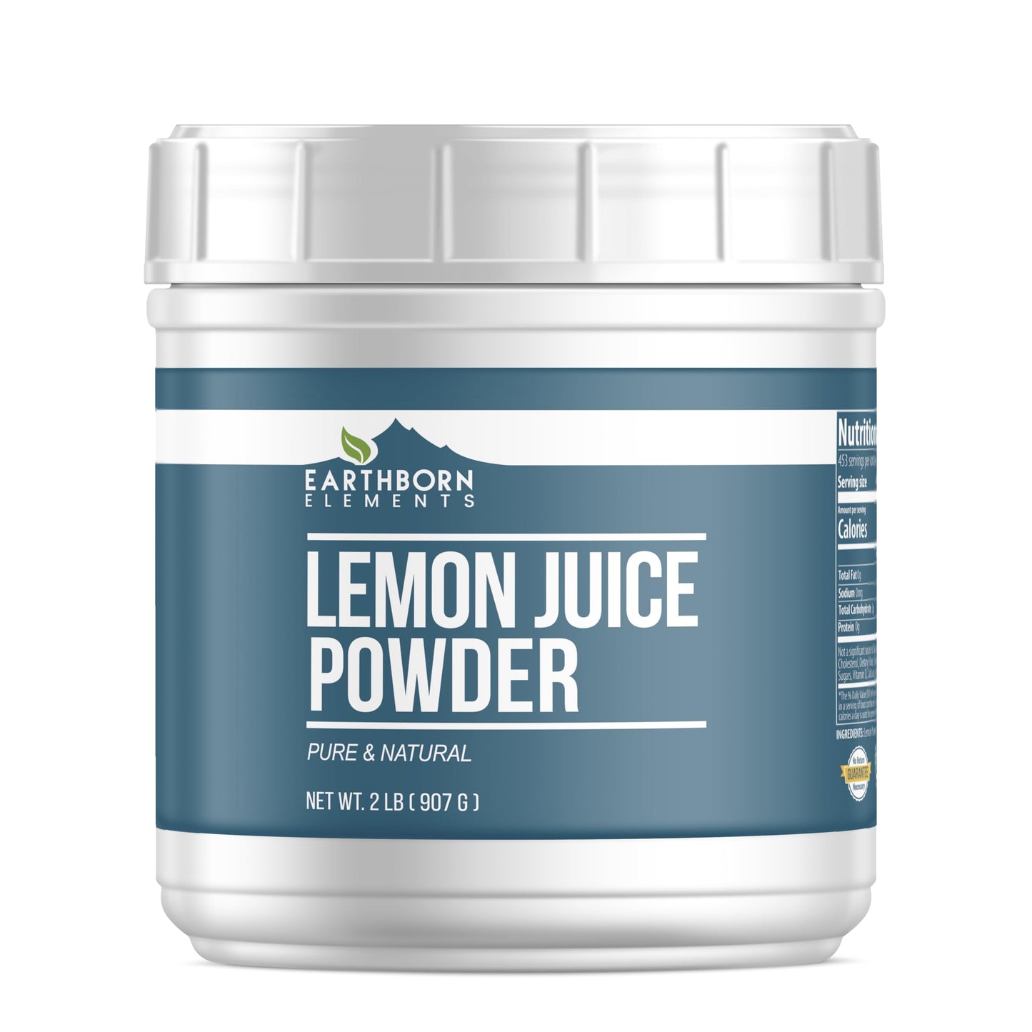Earthborn Elements Lemon Juice Powder 2 Lb, Pure & Natural, Easy Smoothies Mix-In