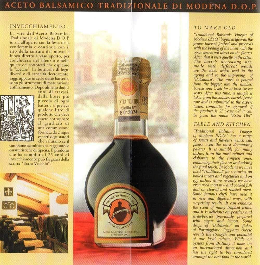 Traditional Balsamic Vinegar of Modena PDO, 25 Years Old, 3.4 oz with Doser and Recipe Book