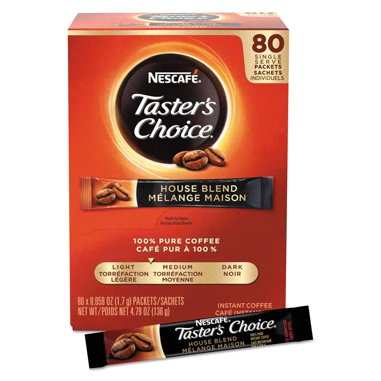 Nescafé 15782 Tasters Choice Stick Pack, enhanced Choice, 80/Box