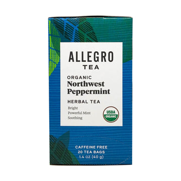 Allegro Tea, Organic Northwest Peppermint Tea Bags, 20 Ct