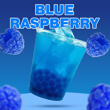 BOBAVIDA Popping Boba Pearls - Blue Raspberry Flavor, 12 Pouches, Sweet & Tart, Fun for Drinks & Desserts