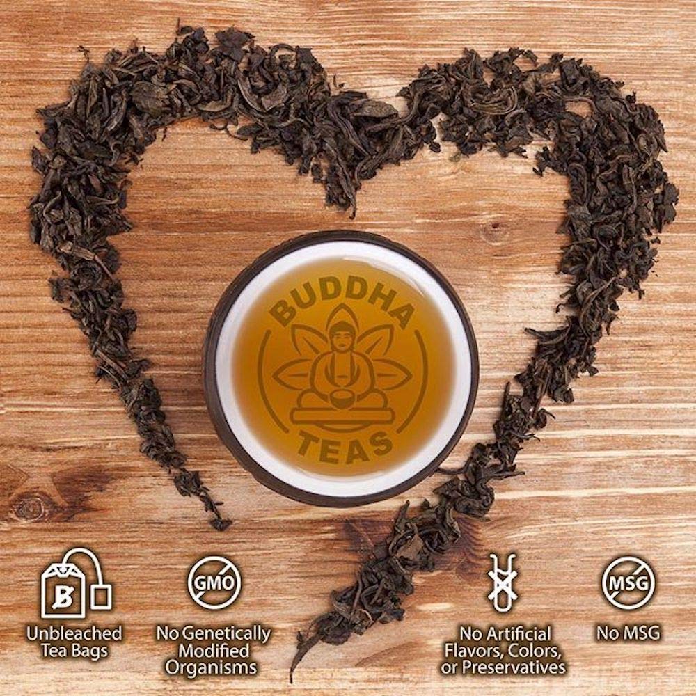 Buddha Teas Organic Zenergy Blend - 18 Bleach-Free Tea Bags - OU Kosher, USDA Organic, CCOF Organic