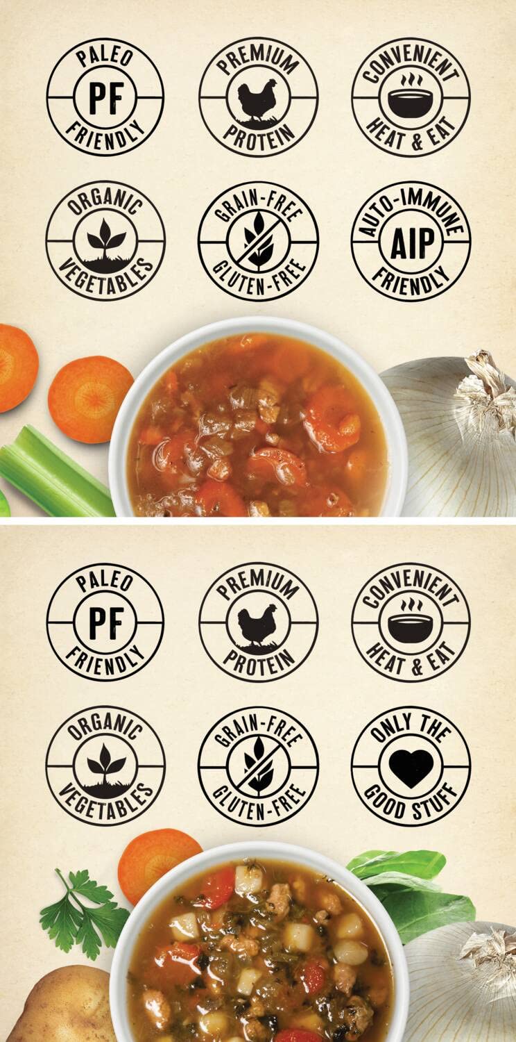 True Primal Roasted/Tuscan Chicken Variety 8-pack, Ready to eat, Gluten free, Paleo, Pastured chicken, Whole30, Keto, Bone broth