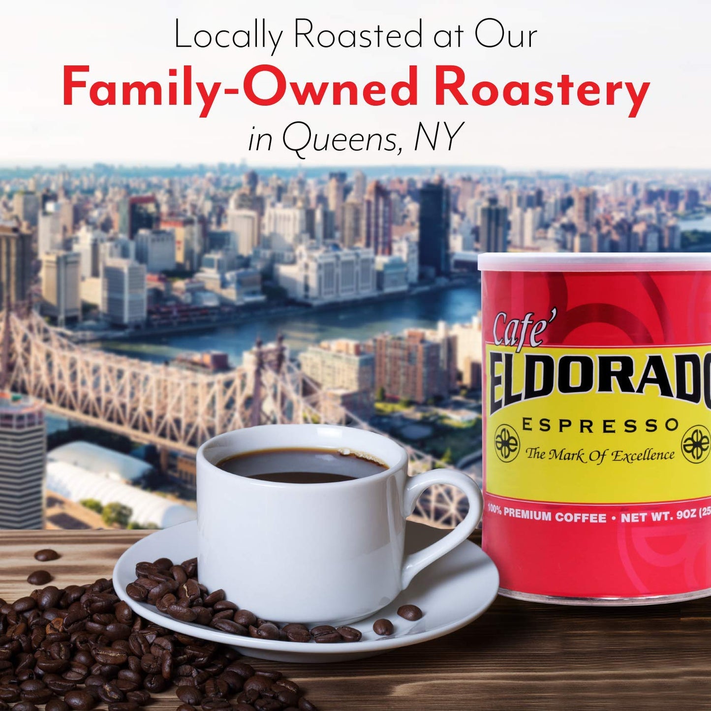 Eldorado Coffee Roasters Finely Ground Dark Roast Espresso - Caf   Eldorado Espresso - 9Oz Brick - Espresso Roast - Central And