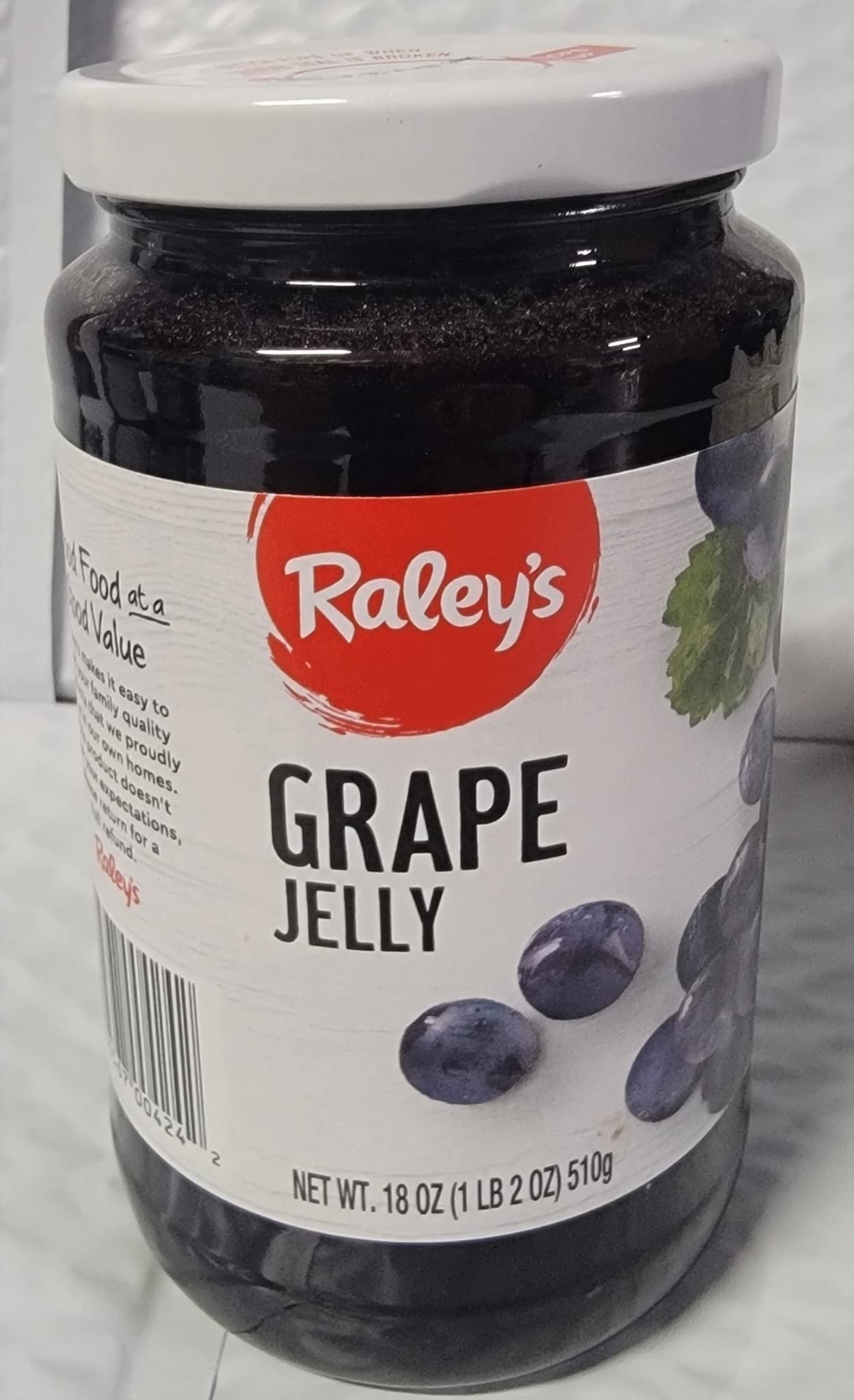 Raleys Concord Grape Jelly, 18 Ounces (Pack of 4) | Packed in Glass Jars