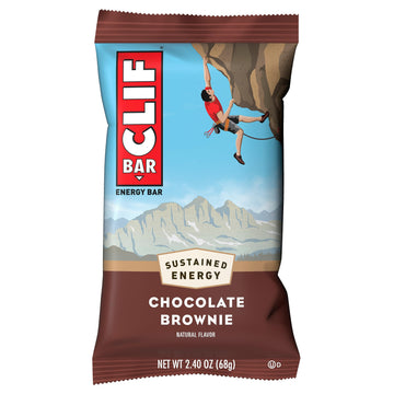 Clif Bar - Chocolate Brownie Flavor - Made With Organic Oats - 10G Protein - Non-Gmo - Plant Based - Energy Bars - 2.4 Oz. (18 P