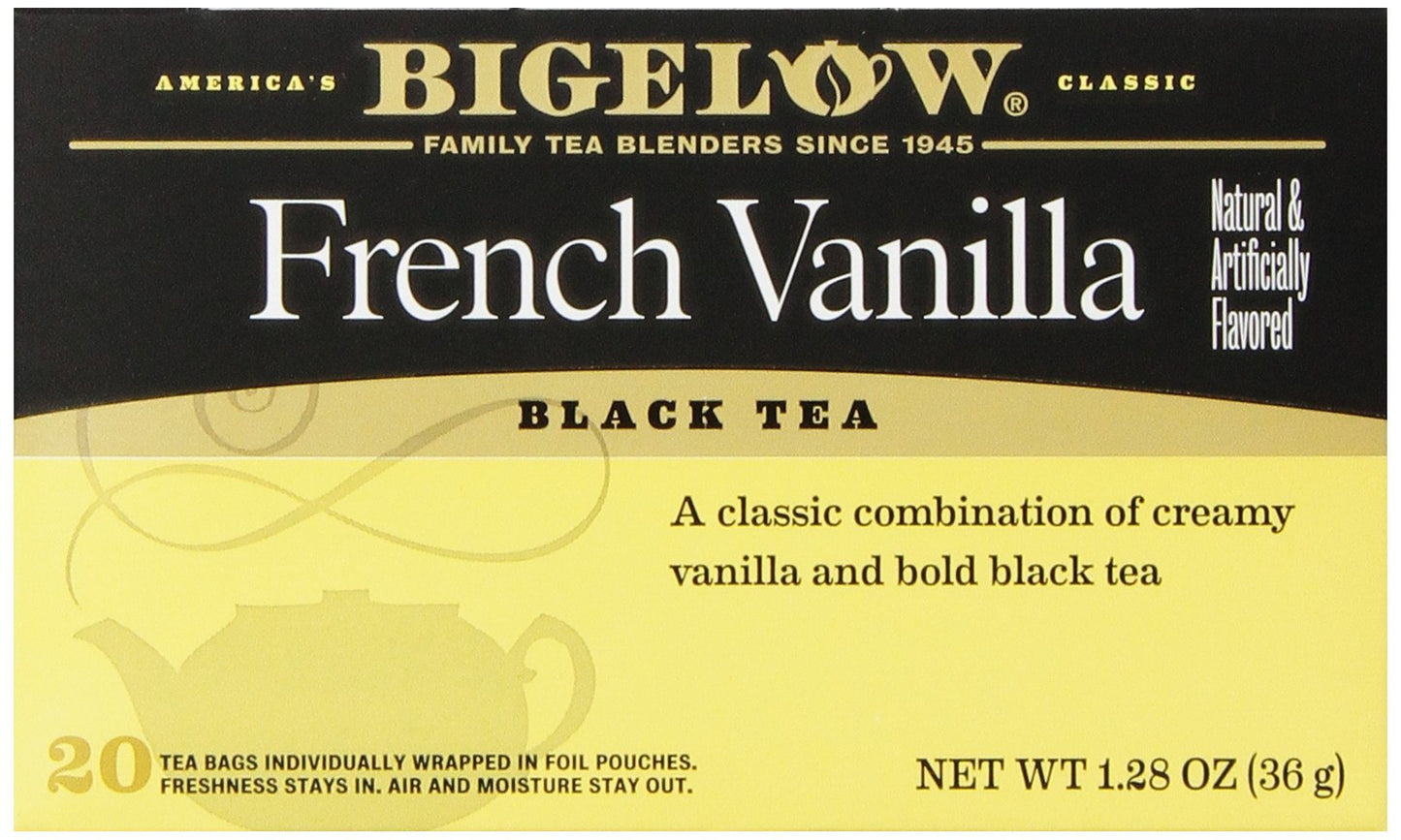 Bigelow , French Vanilla , Black Tea , 3 X 20 Tea Bags , Pack Of 3