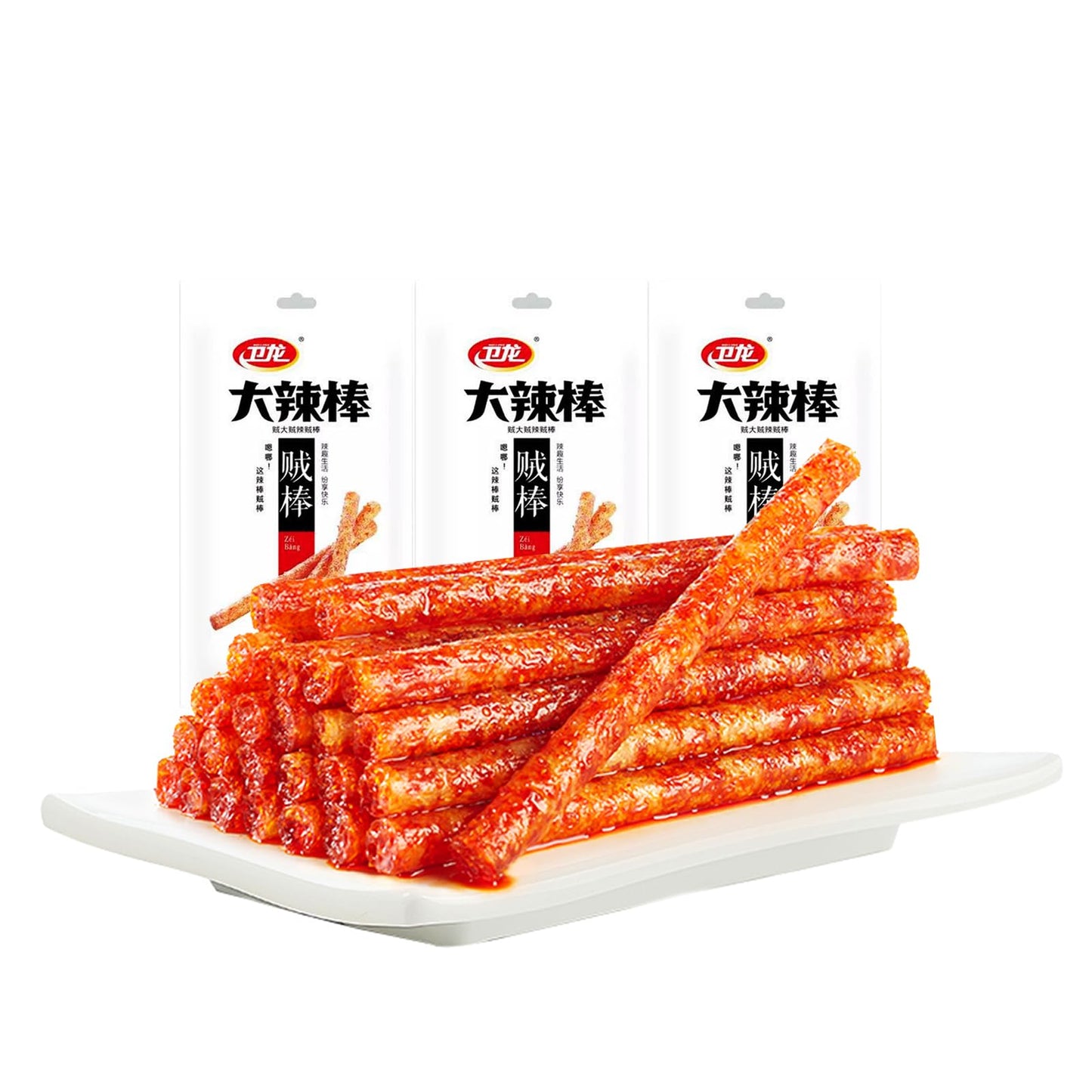 Spicy Layers - Spicy Gluten Latiao Chinese Special Casual Snack Food Made From Wheat/Chili/Spice Low Sugar And Low Calories Best Vegan 78G (Pack Of 3)