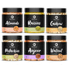 Elly Nuts Dry Fruits Combo Pack 250 gms Each Total Weight 1.5 Kg- (California Almonds, Green Raisins, Cashew Nuts, Pistachios, A