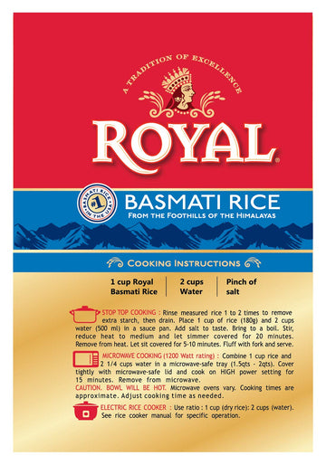 Authentic Royal - Naturally Aged Long Grain Indian White Basmati Rice - 20 Pound